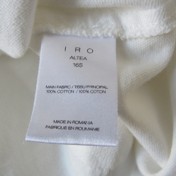 IRO Jeans Altea Faux Wrap Mini Skirt Size 36 Small White Ruffled Classic Flirty - Picture 7 of 8
